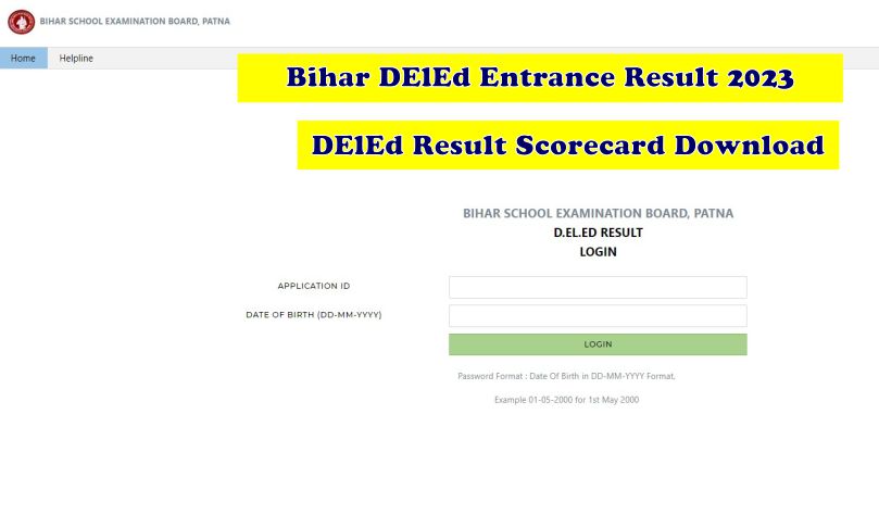 Bihar DElEd Entrance Result 2023 Out DElEd Result Scorecard Download