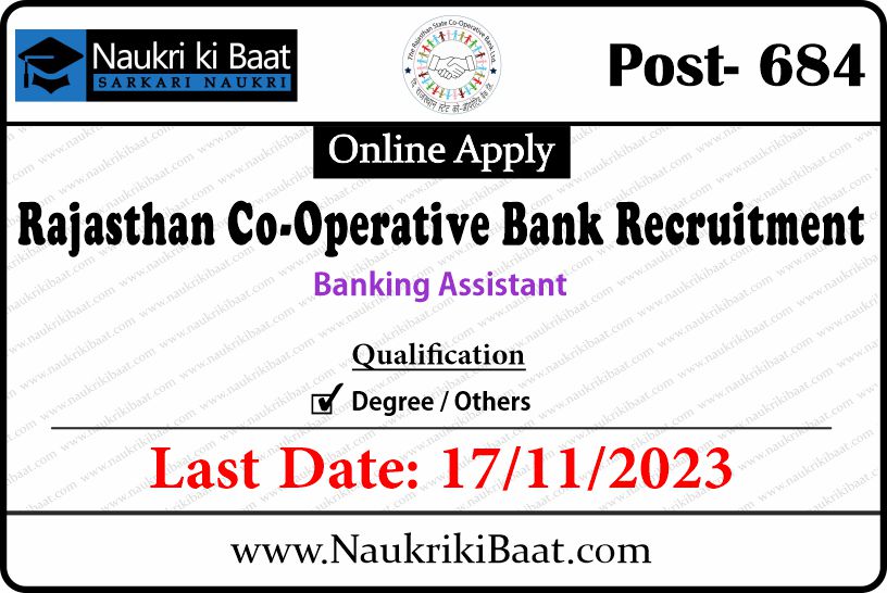 Rajasthan Cooperative Bank Recruitment 2023