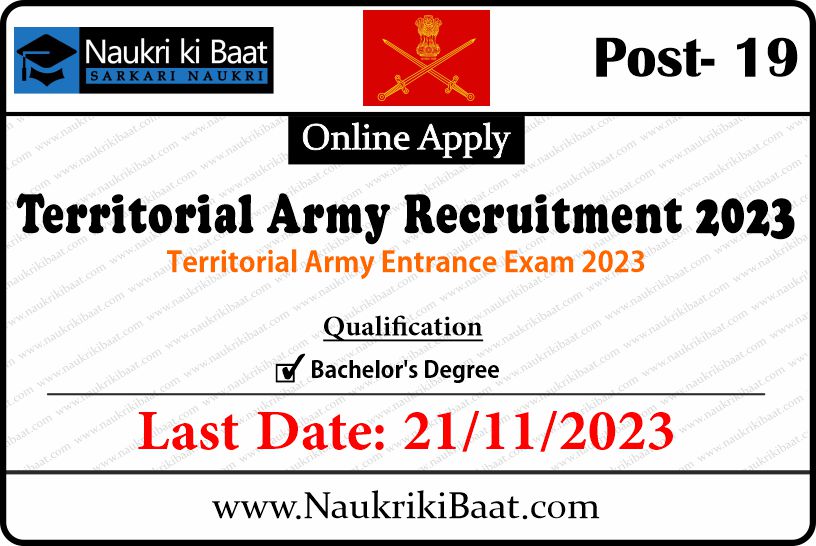 Territorial Army Recruitment 2023