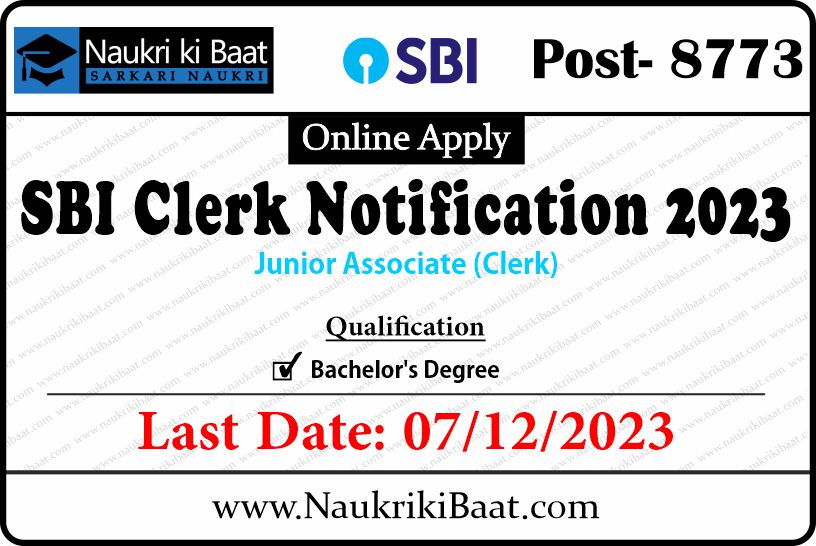 SBI Clerk 2023 Notification